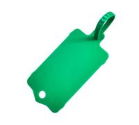 Lot de 100 étiquettes vierges réutilisables en plastique - 3,7 x 6,3 cm - Sangle d'étanchéité dentelée avec grande étiquette en plastique - Étanche - Pour écrire sur une étiquette (vert, 100 pièces)