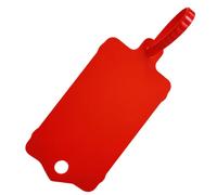 Lot de 100 étiquettes vierges réutilisables en plastique - 3,7 x 6,3 cm - Sangle d'étanchéité dentelée avec grande étiquette en plastique - Étanche - Pour écrire sur une étiquette (rouge, 100 pièces)