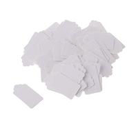 Lot de 100 étiquettes vintage en papier kraft pour cadeau - 2 x 4 cm - Pour le retour à l'école, au collège - Avec trous - Blanc - Papier kraft noir
