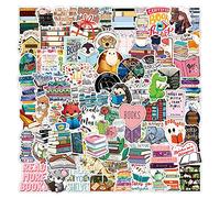 Lot de 100 Étudier et lire autocollants en vinyle mignons pour bouteille d'eau, ordinateur portable, téléphone, bagages, autocollants de planche à roulettes pour adultes adolescents filles enfants