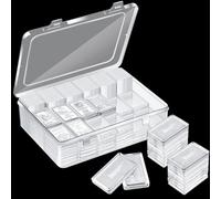 Lot de 100 étuis de rangement en acrylique transparent pour barre d'argent de 28,3 g - Boîte de rangement en plastique pour barre d'argent de 28,3 g