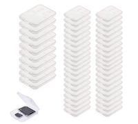 Lot de 100 étuis de rangement en plastique pour cartes mémoire SD TF Transparent Résistant à l'eau Multifonction Boîte de protection pour mémoire MicroSD et Mmc