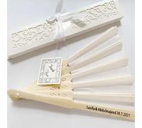 Lot de 100 Éventails Personnalisés en Vrac for Mariage, Fête d'anniversaire, Texte Personnalisé Imprimé sur La Nervure Principale, EVJF for La Mariée, Tribu De La Mariée, EVJF, Gravure