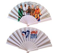 Lot de 100 éventails pliants en plastique personnalisés avec images et logos d'invitations de mariage, cadeaux promotionnels, éventails photo personnalisés