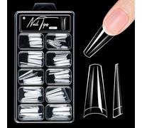 Lot de 100 faux ongles artificiels en acrylique - Demi couverture complète - Demi-couverture complète - Faux ongles pré-limes à presser
