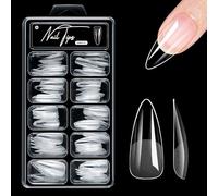 Lot de 100 faux ongles artificiels en acrylique - Demi couverture complète - Demi-couverture complète - Faux ongles pré-limes à presser