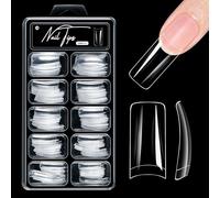 Lot de 100 faux ongles artificiels en acrylique - Demi couverture complète - Demi-couverture complète - Faux ongles pré-limes à presser