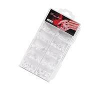 Lot de 100 faux ongles en acrylique blanc pour French Doigt court Outil d'extension pour nail art en 10 tailles