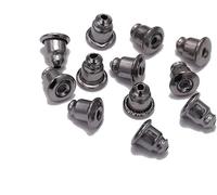 Lot de 100 fermoirs à tige en silicone hypoallergénique transparent pour boucles d'oreilles à crochet - 5 mm - Noir