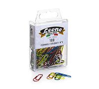 Lot de 100 fermoirs colorés métallisés Lion Dell'Era N°2 - 26 mm - Boîte à suspendre - Fabriqué en Italie