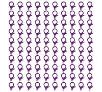Lot de 100 fermoirs mousquetons colorés de 35 mm pour colliers, bracelets, boucles d'oreilles, accessoires de fabrication de bijoux