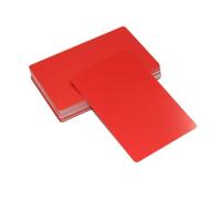Lot de 100 feuilles d'alliage d'aluminium anodisé coloré - Plaques métalliques plates et fines de 8,6 x 5,3 cm, épaisseur 0,5 mm/0,2 mm for l'artisanat et la gravure(Red,0.2mm)