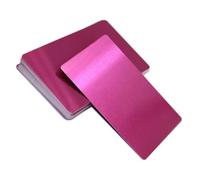 Lot de 100 feuilles d'alliage d'aluminium anodisé coloré - Plaques métalliques plates et fines de 8,6 x 5,3 cm - for l'artisanat, la gravure et la décoration(Purple,0.5mm)
