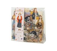 Lot de 100 feuilles d'autocollants esthétiques en PET pour loisirs créatifs, carnet, scrapbooking, emballage cadeau, transfert de fille adorable