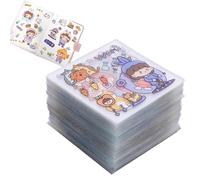 Lot de 100 feuilles d'autocollants pour le journal - Autocollants mignons de dessin animé en papier PET | Autocollants pour ordinateur portable imperméables pour scrapbooking |