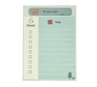 Lot de 100 feuilles de bloc-notes autocollants en forme d'ours avec lapins pour planification hebdomadaire