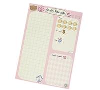 Lot de 100 feuilles de bloc-notes autocollants en forme d'ours avec lapins pour planification hebdomadaire