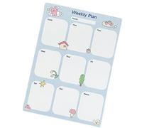 Lot de 100 feuilles de bloc-notes autocollants en forme d'ours avec lapins pour planification hebdomadaire