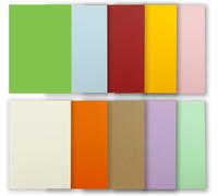 Lot De 100 Feuilles De Carton D'argile,Format A4,Multicolore,10 Couleurs,Mélange De 10 Couleurs,240 G/M²,Épais,21 X 29,7 Cm,Carton À Bricoler,Pour Album Photo,Carte De Menu
