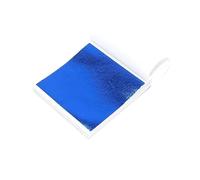 Lot de 100 feuilles de cuivre imitation or, argent, 8 x 8,5 cm, for loisirs créatifs, peinture, nail art, dorure, décoration d'intérieur(100pcs blue)