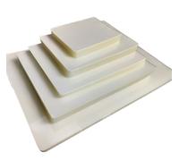 Lot de 100 feuilles de film de plastification PET transparent avec adhésif EVA - Haute brillance et imperméable pour protéger photos, documents, menus, coins arrondis, (transparent-80mic, 7,6 à 6,6 x