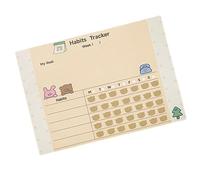 Lot de 100 feuilles de notes adhésives autocollantes avec 6 lapins - Planification hebdomadaire - Fournitures scolaires et de bureau pour étudiant