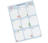 Lot de 100 feuilles de notes adhésives autocollantes avec 6 lapins - Planification hebdomadaire - Fournitures scolaires et de bureau pour étudiant