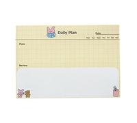 Lot de 100 feuilles de notes adhésives autocollantes avec 6 lapins - Planification hebdomadaire - Fournitures scolaires et de bureau pour étudiant