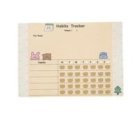 Lot de 100 feuilles de notes adhésives Lapins - 6 notes autocollantes pour plan quotidien - Joli bloc-notes animal - Planification hebdomadaire - Fournitures scolaires et de bureau
