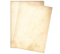Lot de 100 feuilles de papier à lettre recyclé 120 g/m² - Format A4 recyclé - Idéal pour les invitations et lettres vintage (100)