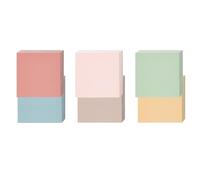 Lot de 100 feuilles de papier adhésif coloré 7,6 x 7,6 cm - Sans doublure - Pour réfrigérateur, bloc-notes, calendrier - Adhésif à base d'eau