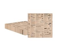 Lot de 100 feuilles de papier cadeau imprimé résistant à l'huile, papier d'emballage pour aliments cuits au four, papier alimentaire fin, papier d'alimentation pour assiettes plates