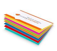 Lot de 100 feuilles de papier de notes auto-adhésif électrostatique - Multicolore - 100 x 70 mm - Adhère à toutes les surfaces sans aimants, épingles ou colle - Grandes notes statiques