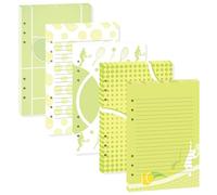 Lot de 100 feuilles de papier de recharge pour agenda A5 - 120 g/m² épais pour classeur A5 à 6 anneaux, feuilles mobiles à 6 trous pour journal, agenda, carnet de notes, budget, planification créative