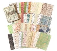 Lot de 100 feuilles de papier de scrapbooking vintage et fleurs pour journal, album photo, calendrier, carnet, journal intime, décoration DIY