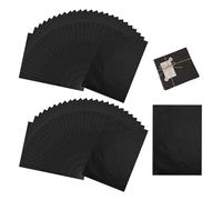Lot de 100 feuilles de papier de soie noir A4, papier cadeau, matériaux d'emballage faits à la main, papier transparent, convient pour emballage cadeau, emballage de bouquet, bricolage