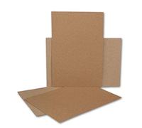 Lot de 100 feuilles de papier kraft marron - Format DIN A6 - 140 g/m² - 10,3 x 14,8 cm - Papier recyclé au format carte postale - À personnaliser et à bricoler