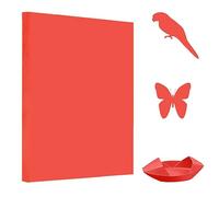 Lot de 100 feuilles de papier origami rouge A4 70 g/m² fait à la main - Papier pliable double face - 297 mm x 210 mm - Pour loisirs créatifs et loisirs créatifs