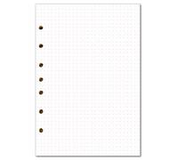 Lot de 100 feuilles de papier perforé à 7 trous pour agenda, 14,9 x 21,6 cm, compatible avec mini classeurs à 3 ou 7 anneaux