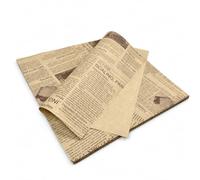 Lot de 100 feuilles de papier pour hamburger, 25 × 25 cm, résistant à la | Cellulose de bois 38 g/m² - Protection contre la graisse sans fluor - Pour le contact alimentaire - Résistant à la graisse et