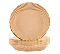 Lot de 100 feuilles de papier sulfurisé Air Fryer - Papier sulfurisé - Antiadhésif jetable - Absorbe l'huile et imperméable - Pour barbecue, micro-ondes, friteuse à air chaud