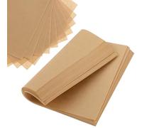 Lot de 100 feuilles de papier sulfurisé non blanchi, 20,3 x 20,3 cm, antiadhésives, prédécoupées, pour friteuse à air, four, gâteau, pain, biscuits, pique-nique, grillades