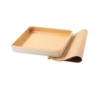 Lot de 100 feuilles de papier sulfurisé pré-découpées 34 x 34 cm non traité anti-adhésif pour la pâtisserie et la cuisson des desserts