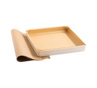 Lot de 100 feuilles de papier sulfurisé pré-découpées 34 x 34 cm non traité antiadhésif pour la pâtisserie et la cuisine, outil de cuisson pour usage domestique