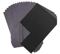 Lot de 100 feuilles de papier transfert carbone noir A4, feuille de papier calque graphite soluble dans l'eau pour la copie à la main, l'artisanat, le dessin, le bois, la toile, le tissu, la couture