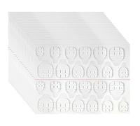 Lot de 100 feuilles de pastilles adhésives transparentes super adhésives imperméables double face à presser pour nail art