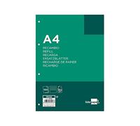 Lot de 100 feuilles de rechange Liderpapel A4 100 g/m², lignées horizontales, 4 trous, bandes de 5 couleurs