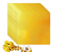 Lot de 100 Feuilles D'emballage en Feuille d'or pour Bonbons Papier d'Emballage Chocolat Feuille Azyme Alimentaire Papier Aluminium Alimentaire pour le Wonka Chocolat et les Projets de Bricolage