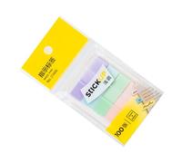 Lot de 100 feuilles d'étiquettes adhésives repositionnables colorées pour carnet de notes, marque-pages pour planificateur, carnet de notes, journal, onglets résistants à la décoloration 44 x 12 mm