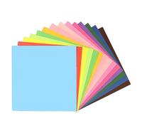 Lot de 100 feuilles d'origami colorées, papier millimétré double face pour enfants, 20 x 20 cm, grand papier carré, origami fait main en 20 couleurs, convient aux projets artistiques et artisanaux